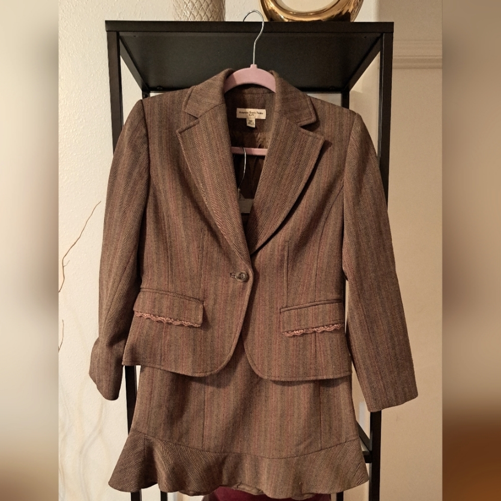 Amanda Smith Pinstriped Skirt Suit